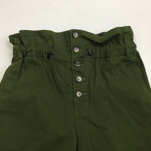 URBAN OUTFITTERS Green High Waist Adjustable Drawstring Button Fly Pant Jeans - Picture 4 of 11